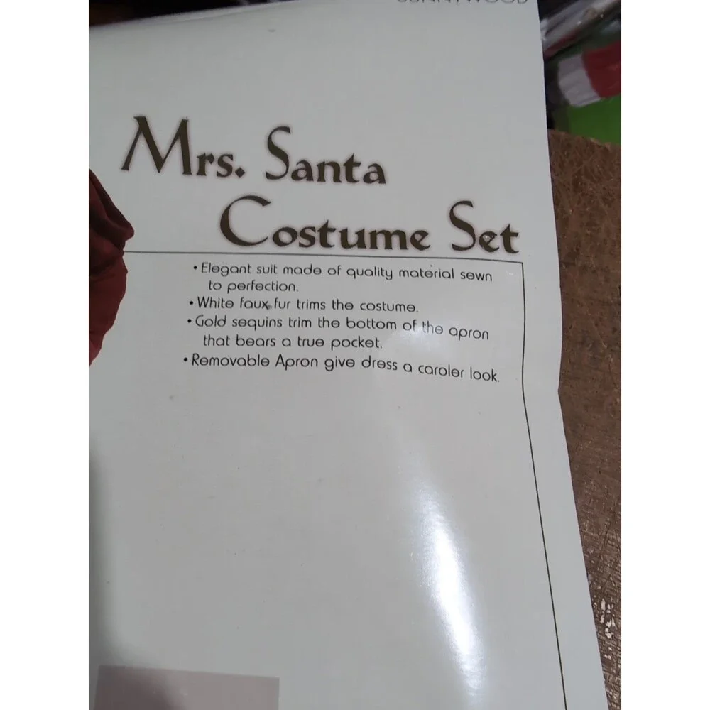 XX 3956 Mrs Santa Set Women's Costume By Sunnywood S/M